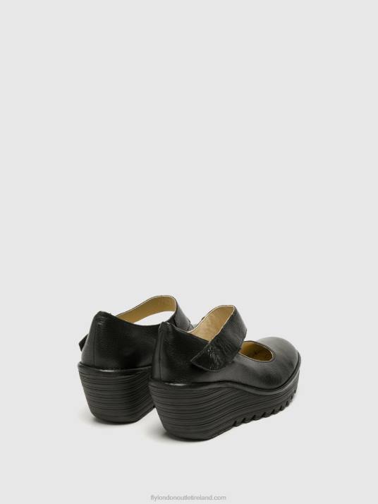 Mary Jane Shoes YASI682 Women V00W696 MOUSSE BLACK Fly London