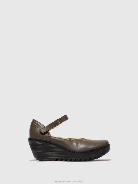 Mary Jane Shoes YAWO345 Women V00W668 DK. TAUPE Fly London
