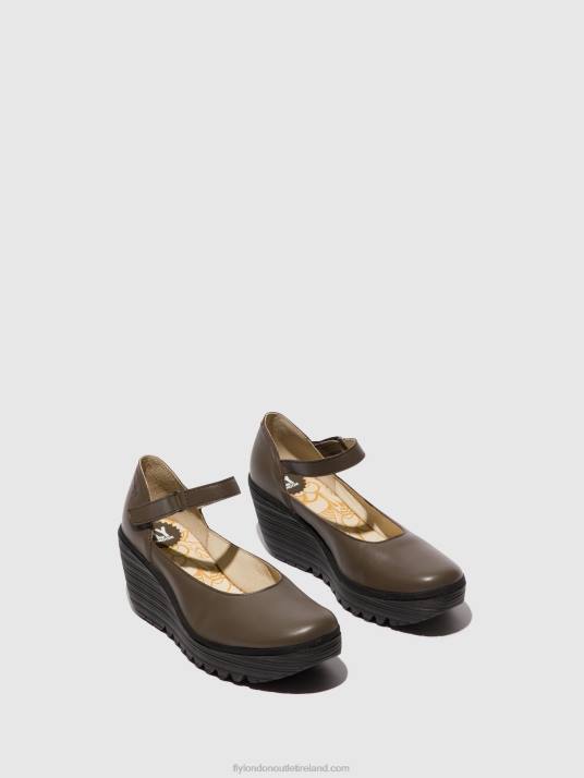 Mary Jane Shoes YAWO345 Women V00W668 DK. TAUPE Fly London