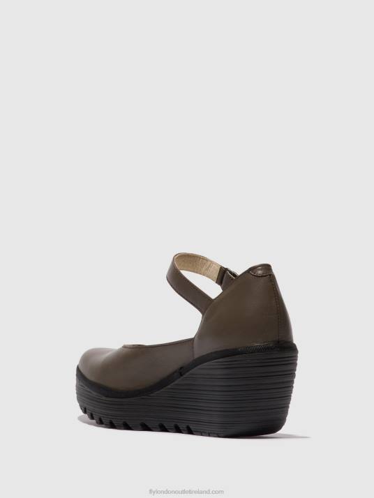 Mary Jane Shoes YAWO345 Women V00W668 DK. TAUPE Fly London