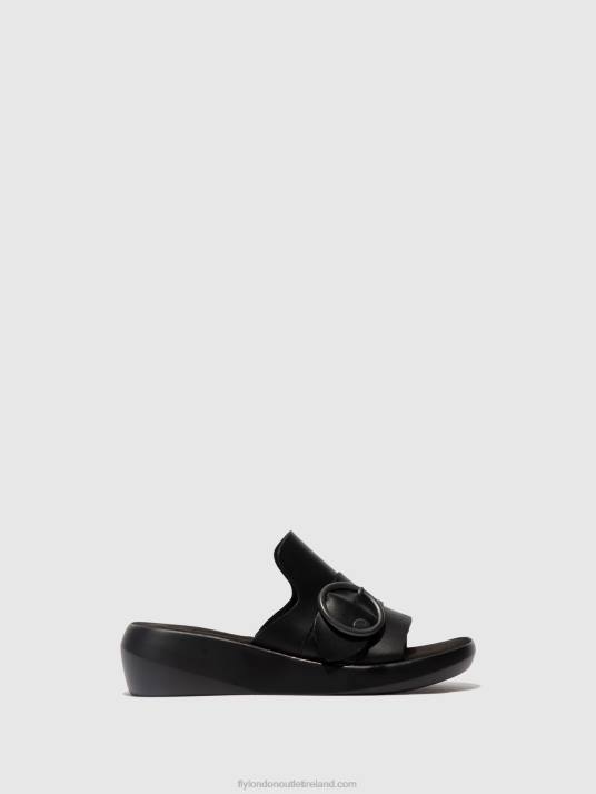 Buckle Mules BEYD925 Women V00W378 BLACK Fly London