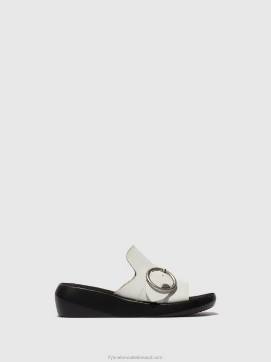 Buckle Mules BEYD925 Women V00W380 OFFWHITE Fly London