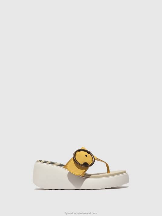 Buckle Mules DAFI938 Women V00W372 YELLOW Fly London