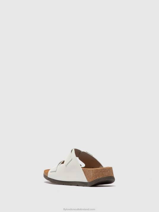 Open Toe Mules CAJA721 Women V00W388 BRIDLE OFF WHITE Fly London