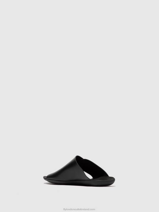 Open Toe Mules MICA758 Women V00W384 BRIDLE BLACK Fly London