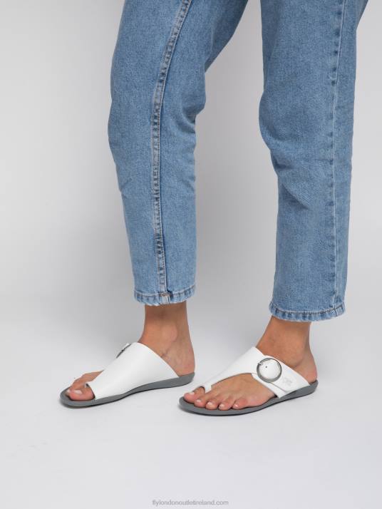 Open Toe Mules MICA758 Women V00W385 BRIDLE OFF WHITE Fly London