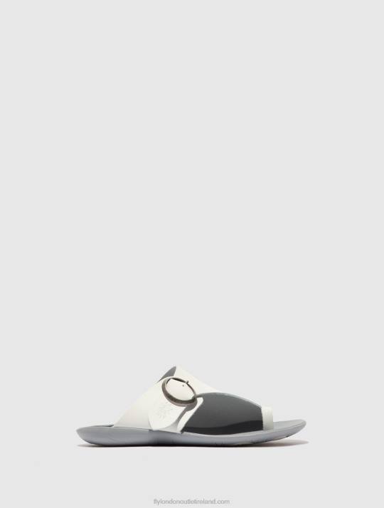 Open Toe Mules MICA758 Women V00W385 BRIDLE OFF WHITE Fly London