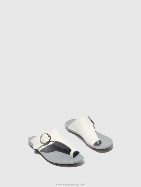 Open Toe Mules MICA758 Women V00W385 BRIDLE OFF WHITE Fly London