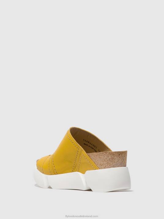 Open Toe Mules SIVE866 Women V00W381 BRIGHT YELLOW Fly London
