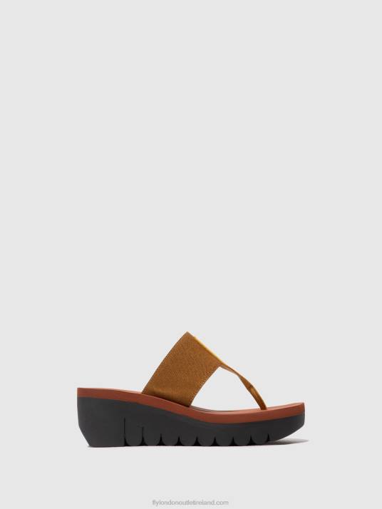 Slip-on Mules YOMU725 Women V00W359 BUMBLEBEE/CAMEL (BRICK) Fly London