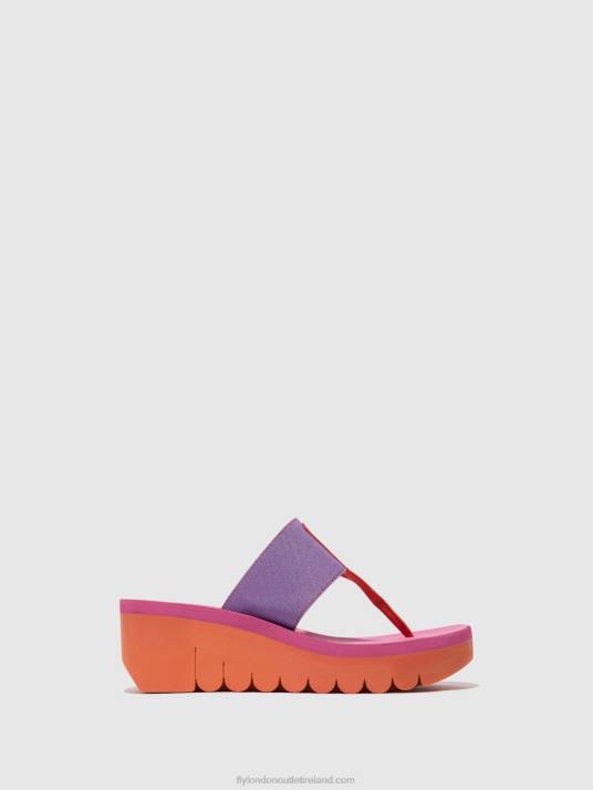 Slip-on Mules YOMU725 Women V00W360 ORANGE/VIOLET (ROSE) Fly London