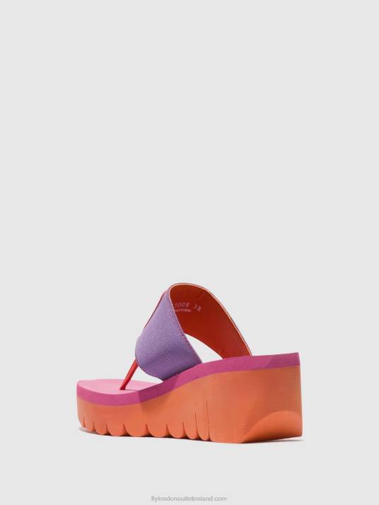 Slip-on Mules YOMU725 Women V00W360 ORANGE/VIOLET (ROSE) Fly London