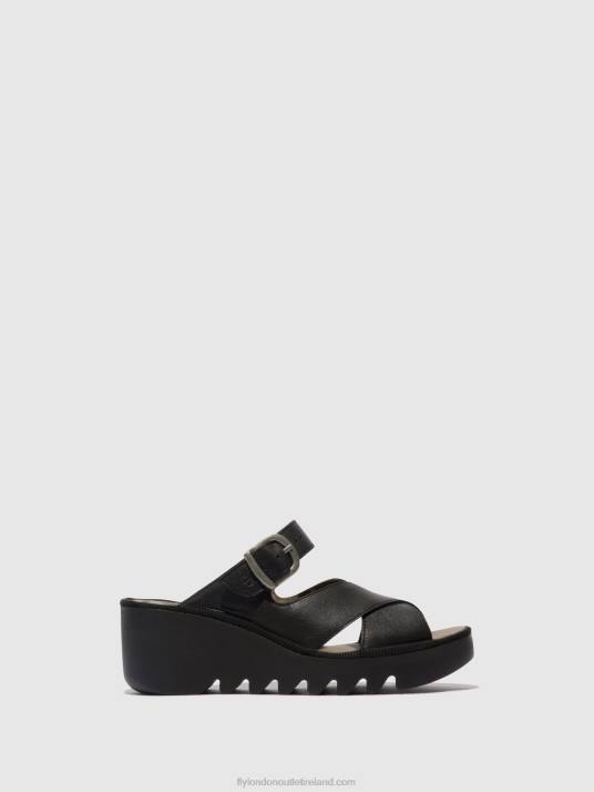 Wedge Mules BOCY409 Women V00W356 BLACK Fly London