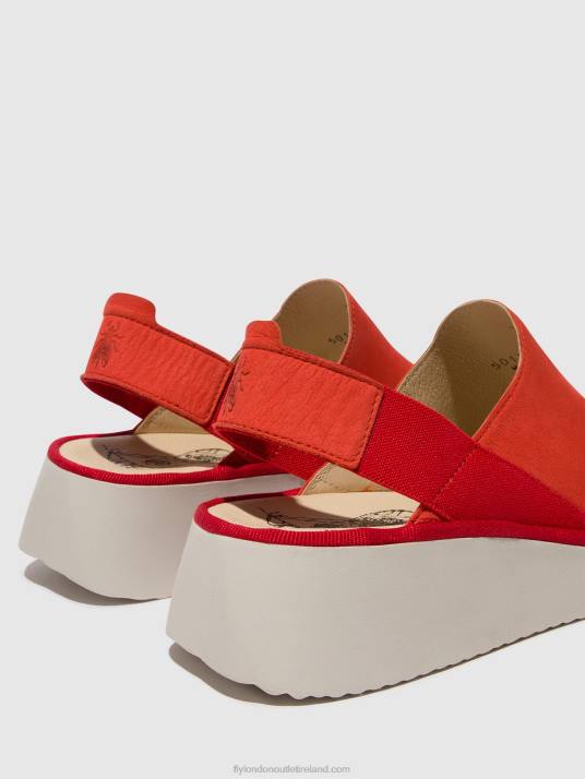 Sling-Back Shoes PLOG430 Women V00W644 DEVIL RED Fly London
