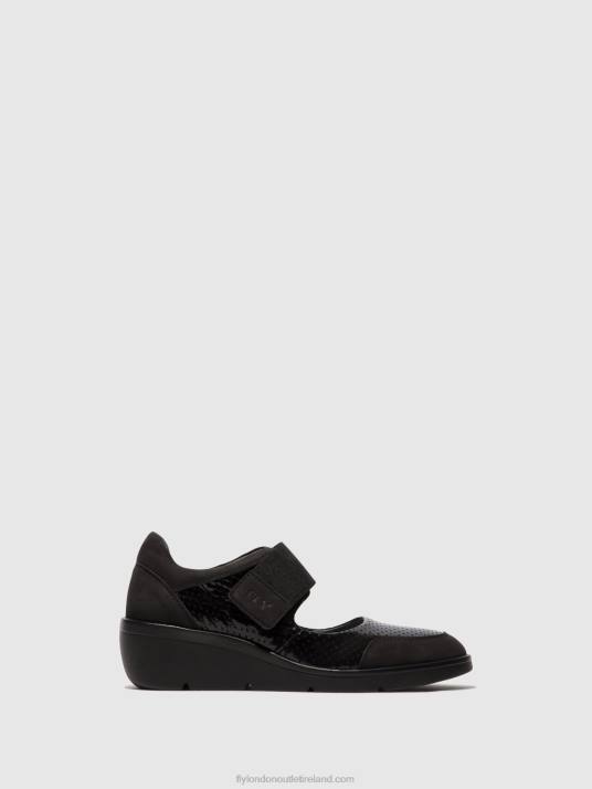 Velcro Shoes NAJE583 Women V00W624 BLACK Fly London