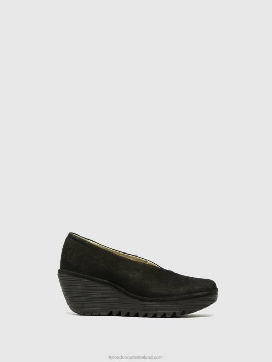 Wedge Shoes YAZ Women V00W700 BLACK Fly London