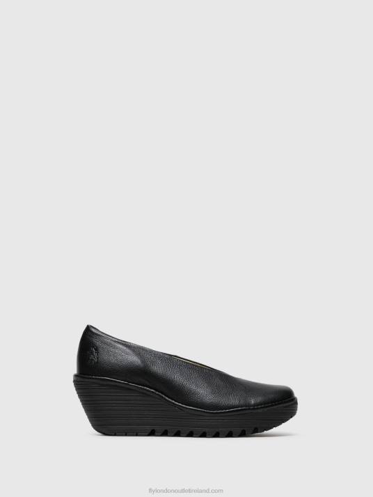 Wedge Shoes YAZ Women V00W702 Gloss Black Fly London