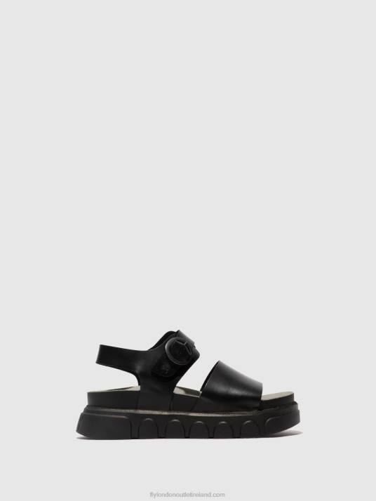 Ankle Strap Sandals CREE947 Women V00W506 BLACK Fly London