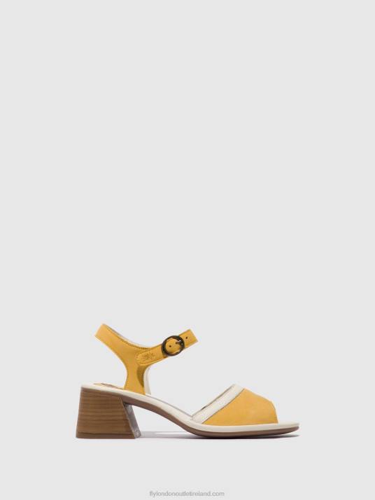 Ankle Strap Sandals LEAR374 Women V00W568 BUMBLEBEE/OFFWHITE Fly London
