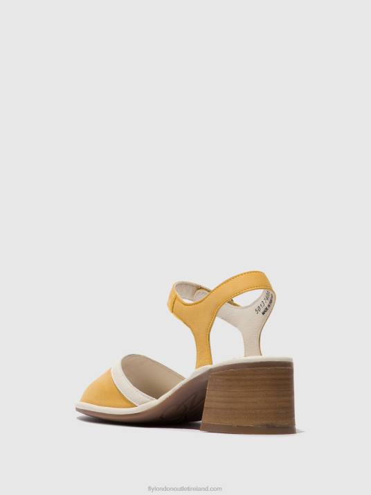 Ankle Strap Sandals LEAR374 Women V00W568 BUMBLEBEE/OFFWHITE Fly London
