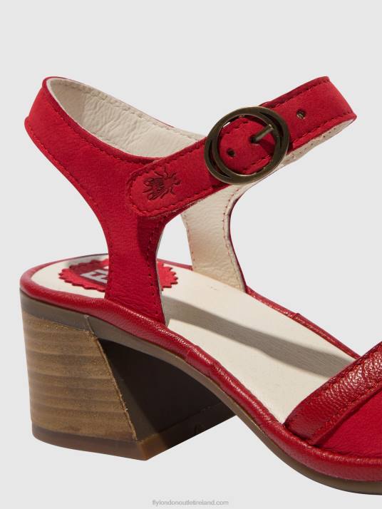 Ankle Strap Sandals LEAR374 Women V00W570 LIPSTICK RED Fly London