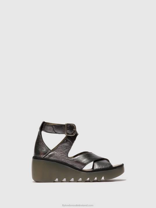 Buckle Sandals BYRE410 Women V00W503 GRAPHITE Fly London