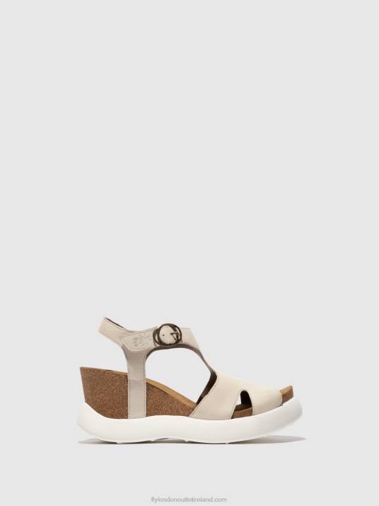 Buckle Sandals GOVA962 Women V00W494 OFFWHITE Fly London