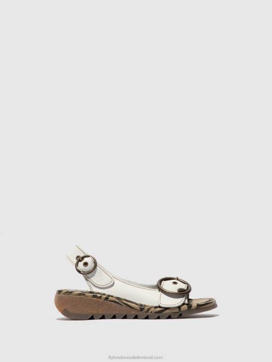 Buckle Sandals TRAM723 Women V00W614 OFFWHITE Fly London