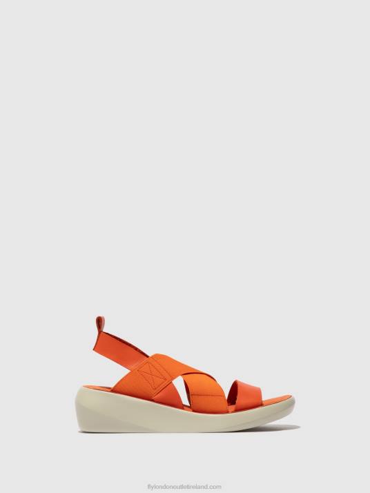 Crossover Sandals BAJI848 Women V00W590 CORAL Fly London