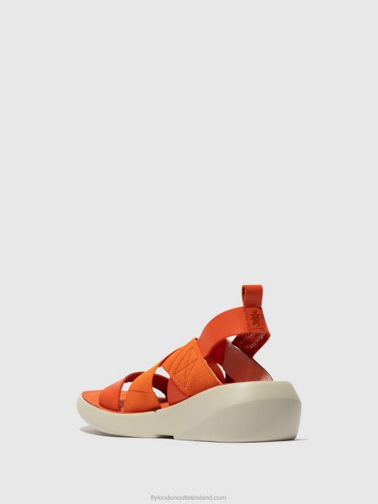 Crossover Sandals BAJI848 Women V00W590 CORAL Fly London