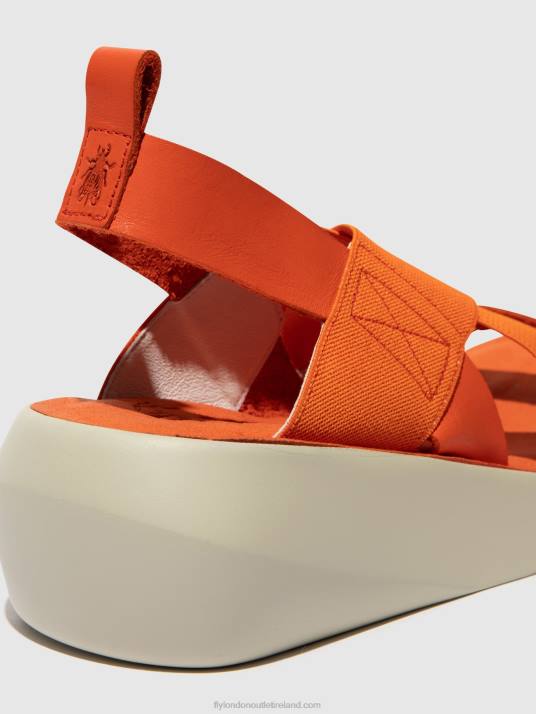 Crossover Sandals BAJI848 Women V00W590 CORAL Fly London