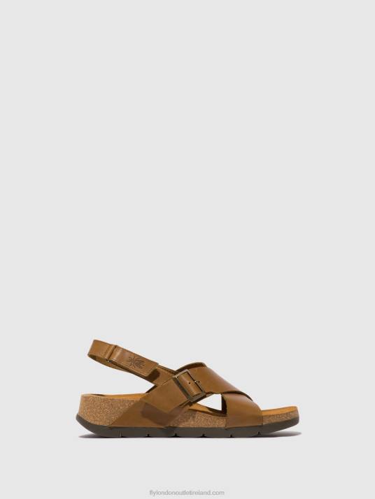 Crossover Sandals CHLO852 Women V00W488 CAMEL Fly London