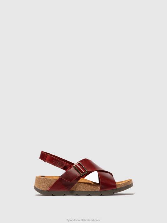 Crossover Sandals CHLO852 Women V00W589 RED Fly London