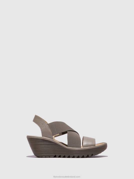 Crossover Sandals YAJI888 Women V00W615 SILVER Fly London