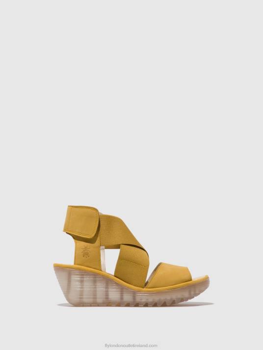 Crossover Sandals YUBA385 Women V00W562 BUMBLEBEE Fly London