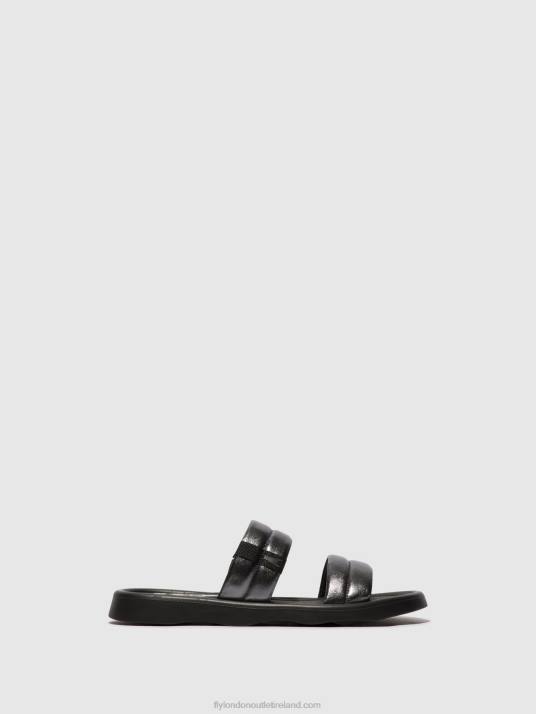 Flat Sandals TOHA942 Women V00W474 GRAPHITE Fly London