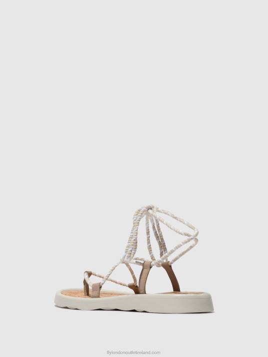 Lace-up Sandals TACE874 Women V00W552 CONCRETE(OFFWHITE) Fly London