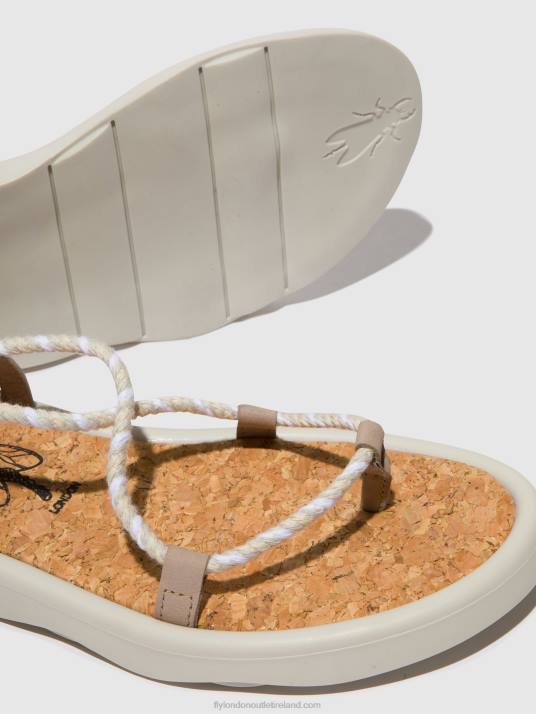 Lace-up Sandals TACE874 Women V00W552 CONCRETE(OFFWHITE) Fly London