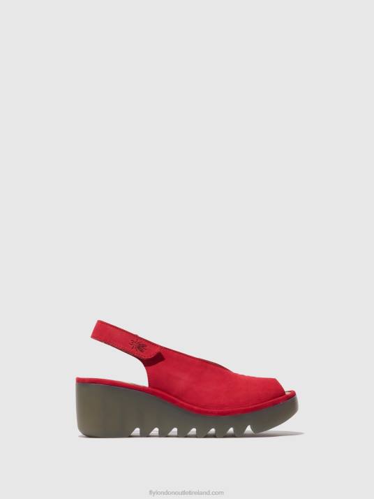 Sling-Back Sandals BAYE386 Women V00W580 LIPSTICK RED Fly London