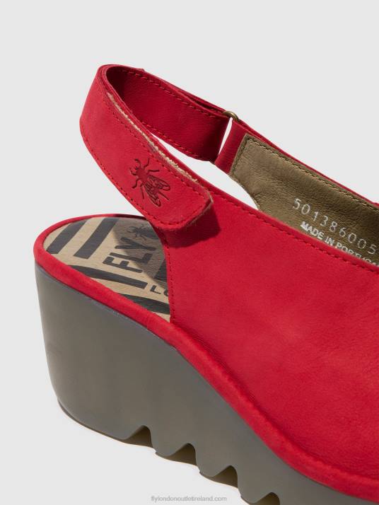 Sling-Back Sandals BAYE386 Women V00W580 LIPSTICK RED Fly London
