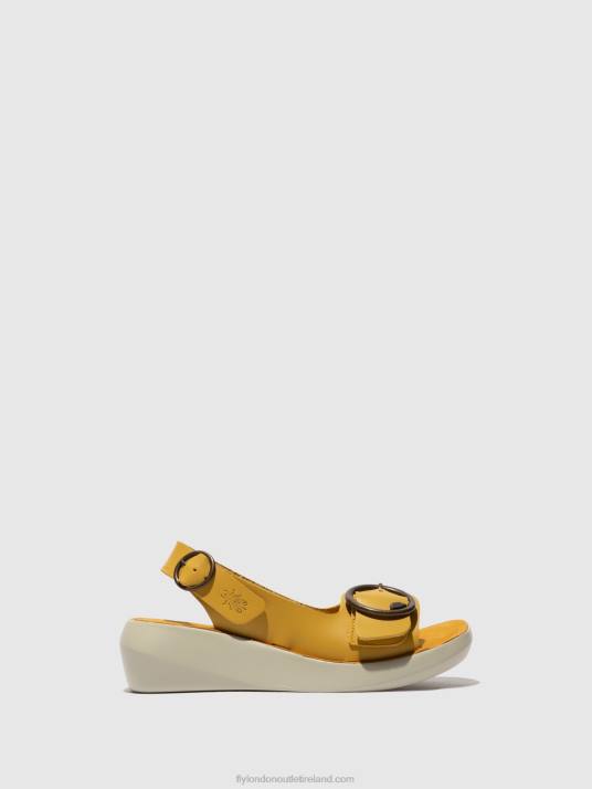 Sling-Back Sandals BERK754 Women V00W465 MUSTARD Fly London
