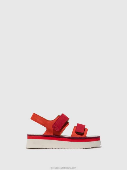Sling-Back Sandals CORI377 Women V00W577 DEVIL RED/LIPSTICK RED Fly London