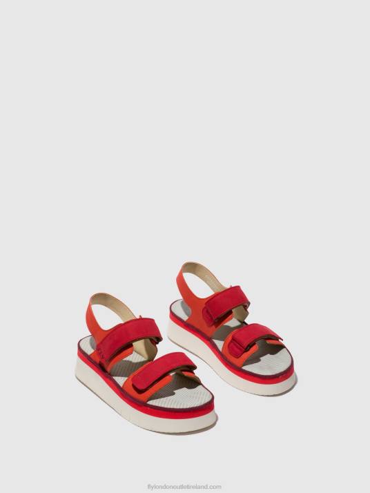 Sling-Back Sandals CORI377 Women V00W577 DEVIL RED/LIPSTICK RED Fly London