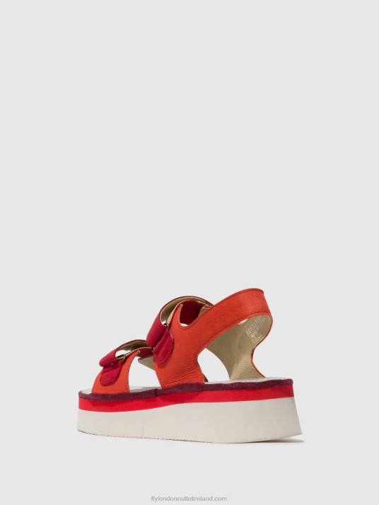 Sling-Back Sandals CORI377 Women V00W577 DEVIL RED/LIPSTICK RED Fly London