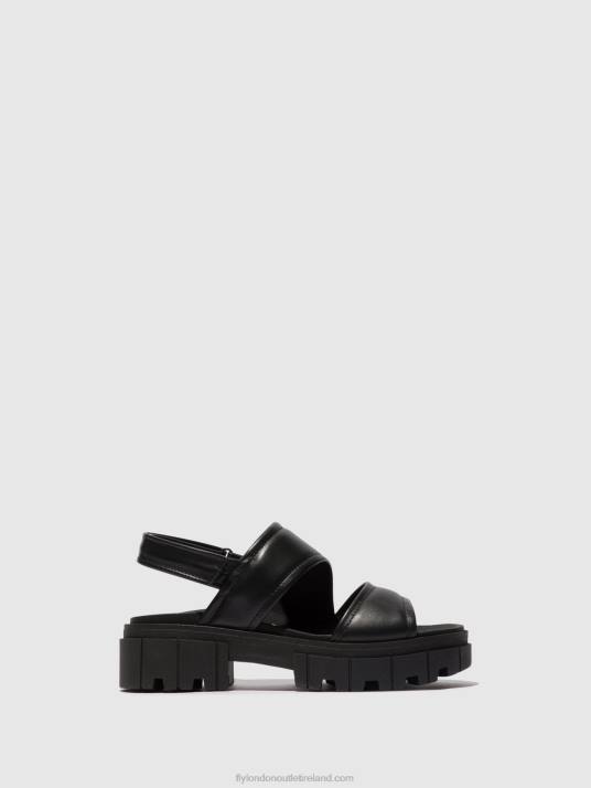 Sling-Back Sandals JIRA865 Women V00W542 BLACK Fly London