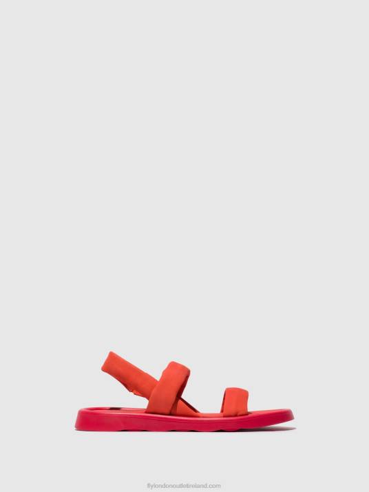 Sling-Back Sandals TERA873 Women V00W540 DEVIL RED Fly London