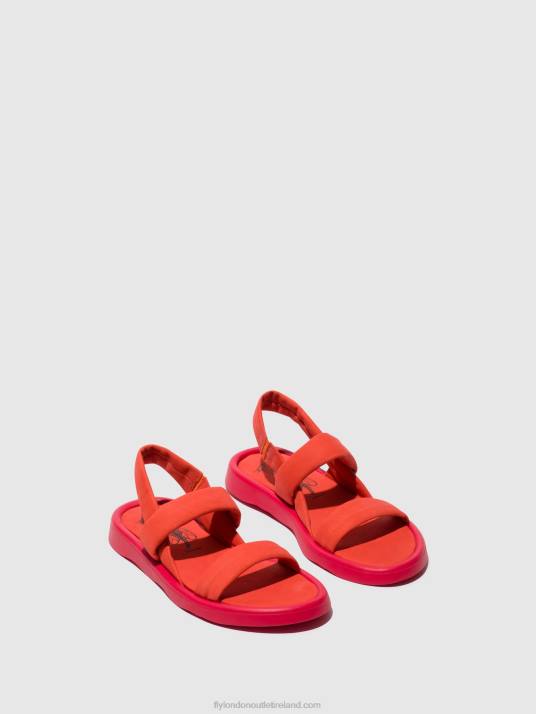 Sling-Back Sandals TERA873 Women V00W540 DEVIL RED Fly London