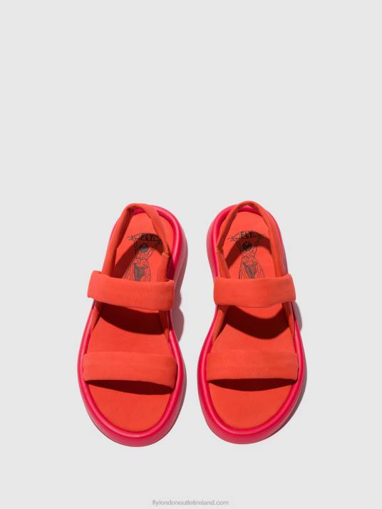 Sling-Back Sandals TERA873 Women V00W540 DEVIL RED Fly London