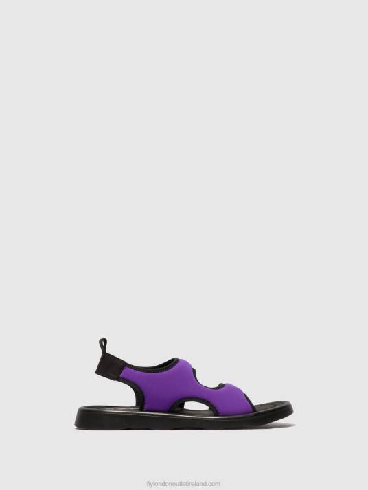 Sling-Back Sandals TREQ930 Women V00W452 VIOLA/BLACK Fly London