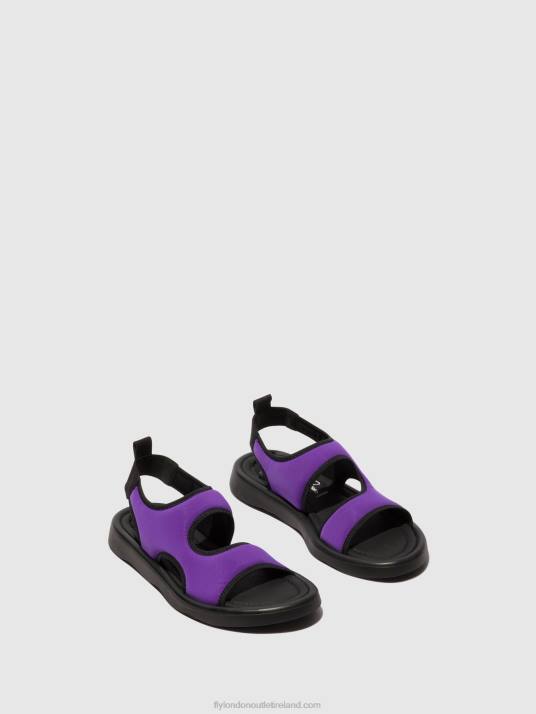 Sling-Back Sandals TREQ930 Women V00W452 VIOLA/BLACK Fly London